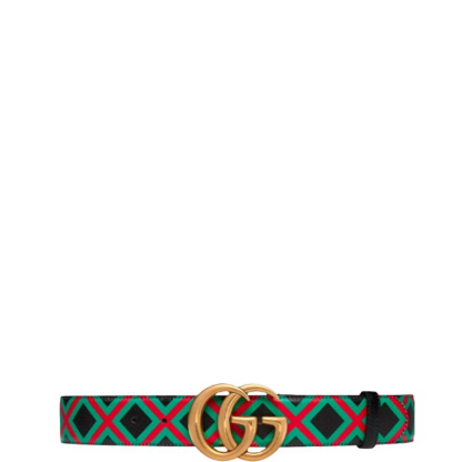 GG DOUBLE G CROSS PRINT BELT 3.8CM