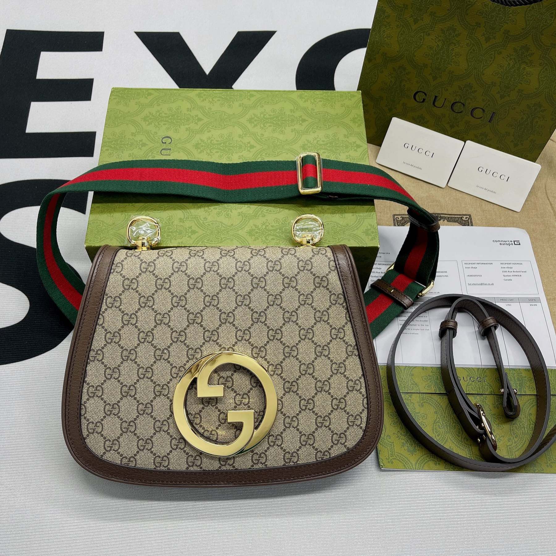 gg Blondie Medium Shoulder Bag Beige For Women, Women’s Bags 11.4in/29cm gg ‎699210 96IWG 8745