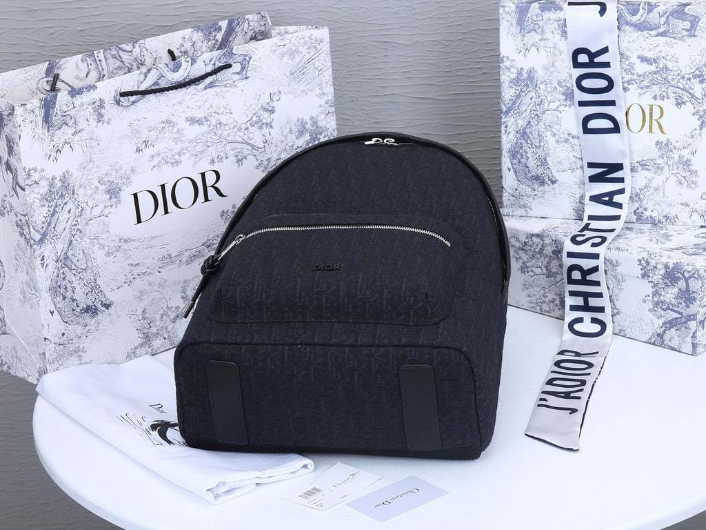 DIR BLACK 40CM RIDER OBLIQUE JACQUARD BACKPACK