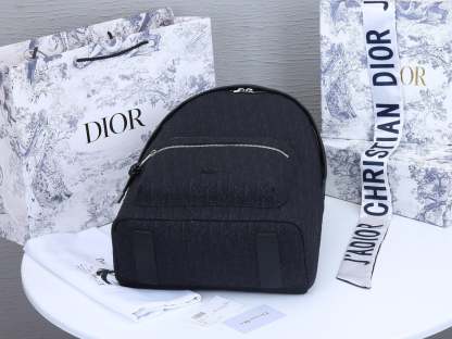 DIR BLACK 40CM RIDER OBLIQUE JACQUARD BACKPACK