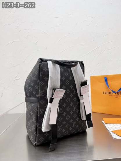 LUV 37CM BLACK MONOGRAM ECLIPSE DISCOVERY BACKPACK PM M43186
