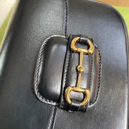 gg Horsebit 1955 Mini Bag Black For Women, Women&#8217;s Bags 8in/21cm gg 658574 18YSG 1060