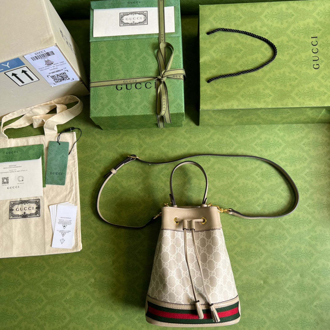 gg Ophidia Small gg Bucket Bag White For Women, Women’s Bags 10in/25cm gg ‎