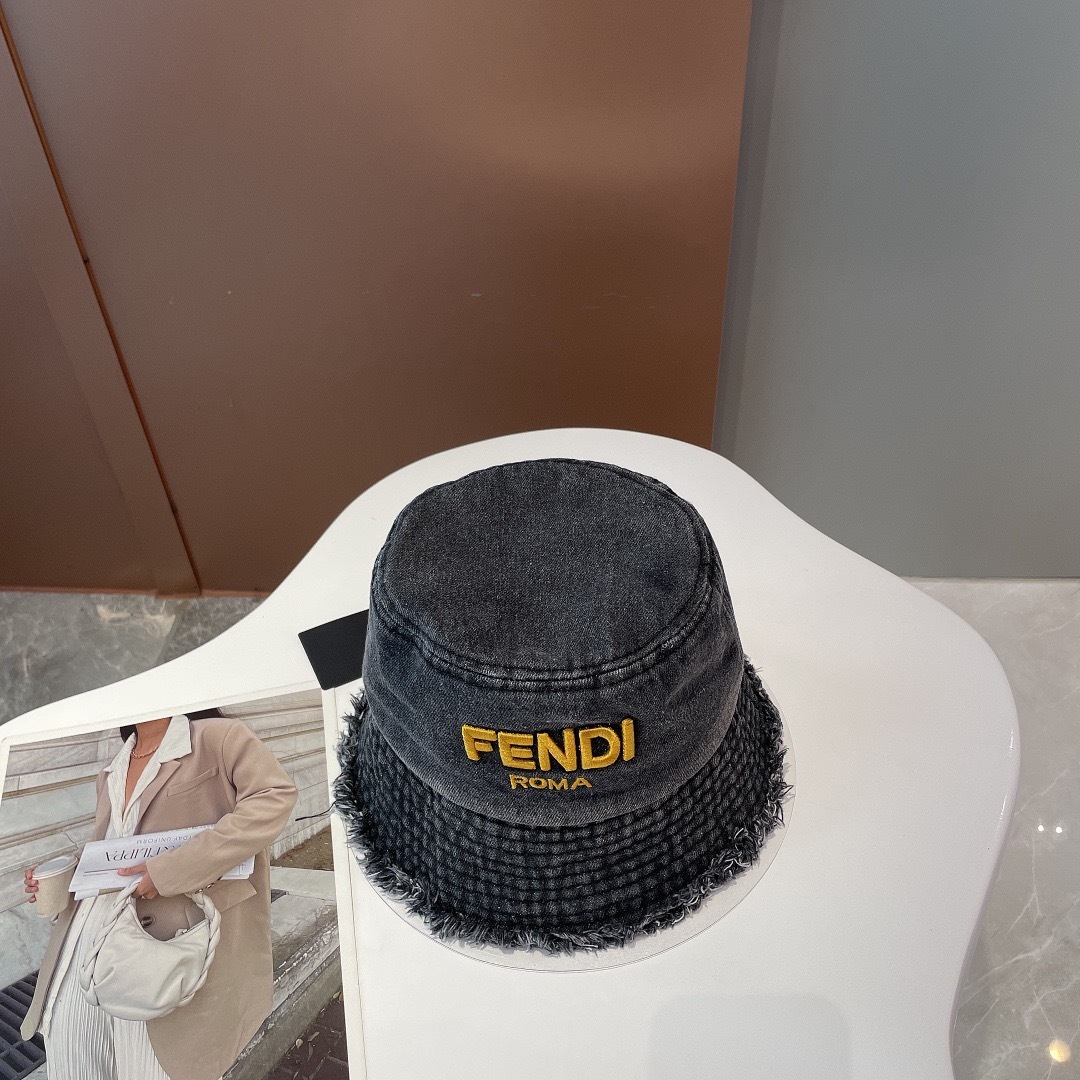 FD ROMA DENIM BUCKET HAT BLACK
