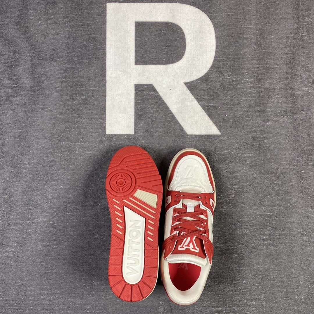 LUV TRAINER SNEAKER RUBBER MONOGRAM RED