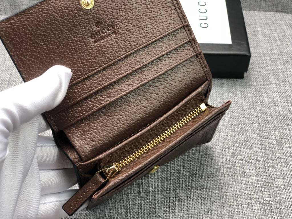 GG OPHIDIA GG CARD CASE WALLET 11CM 523155 96IWG 8745