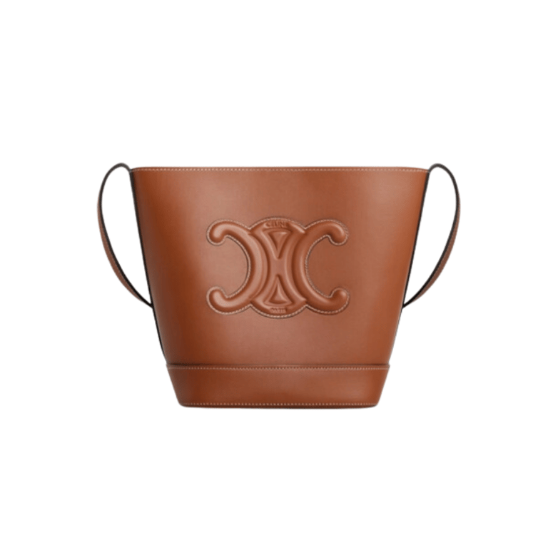CE BLACK CUIR TRIOMPHE IN SMOOTH CALFSKIN BAG BUCKET