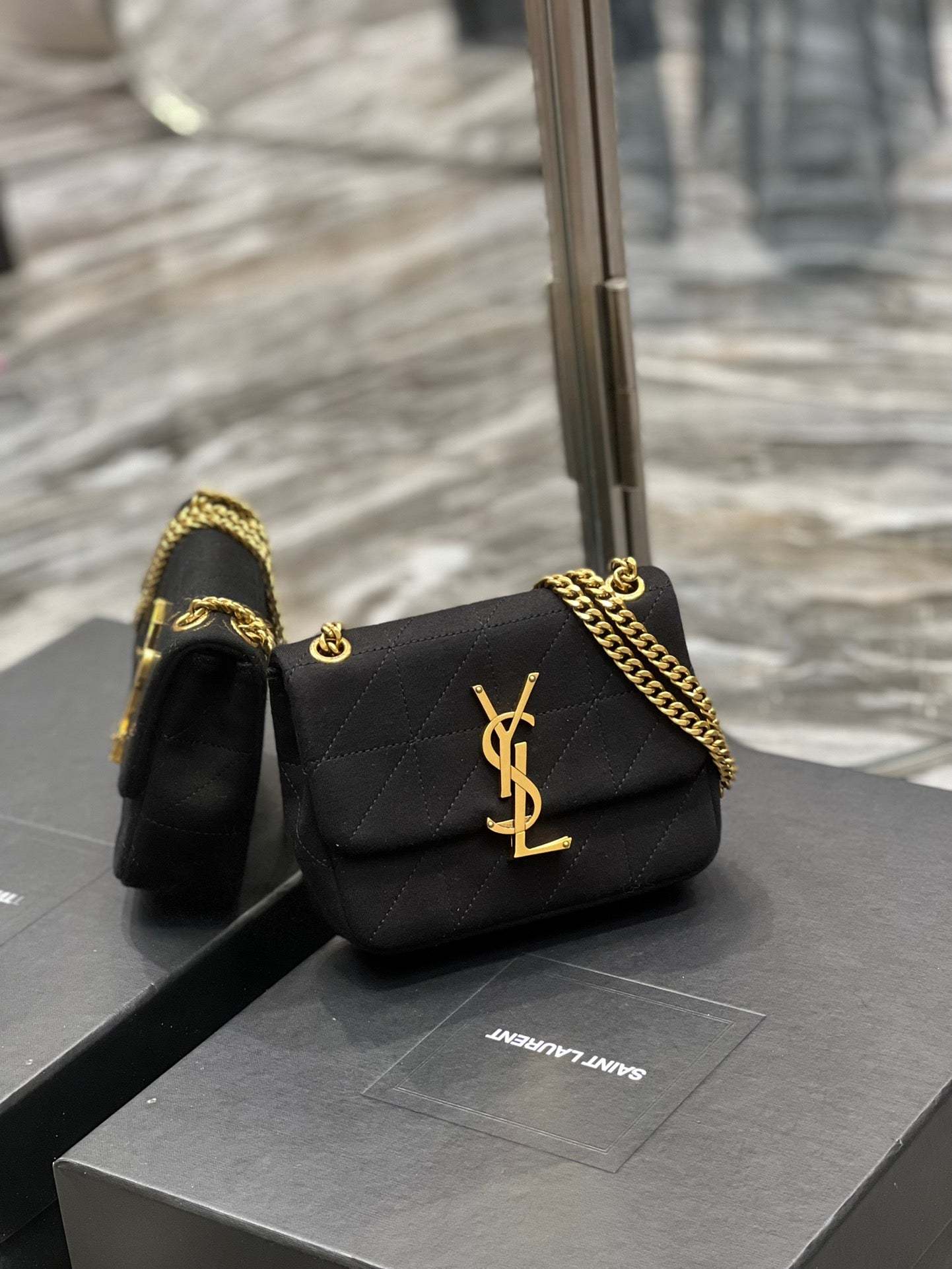 YSSL Jamie Mini Chain Bag Black For Women, Women’s Bags 6.9in/17.5cm YSL 6981622F9271000