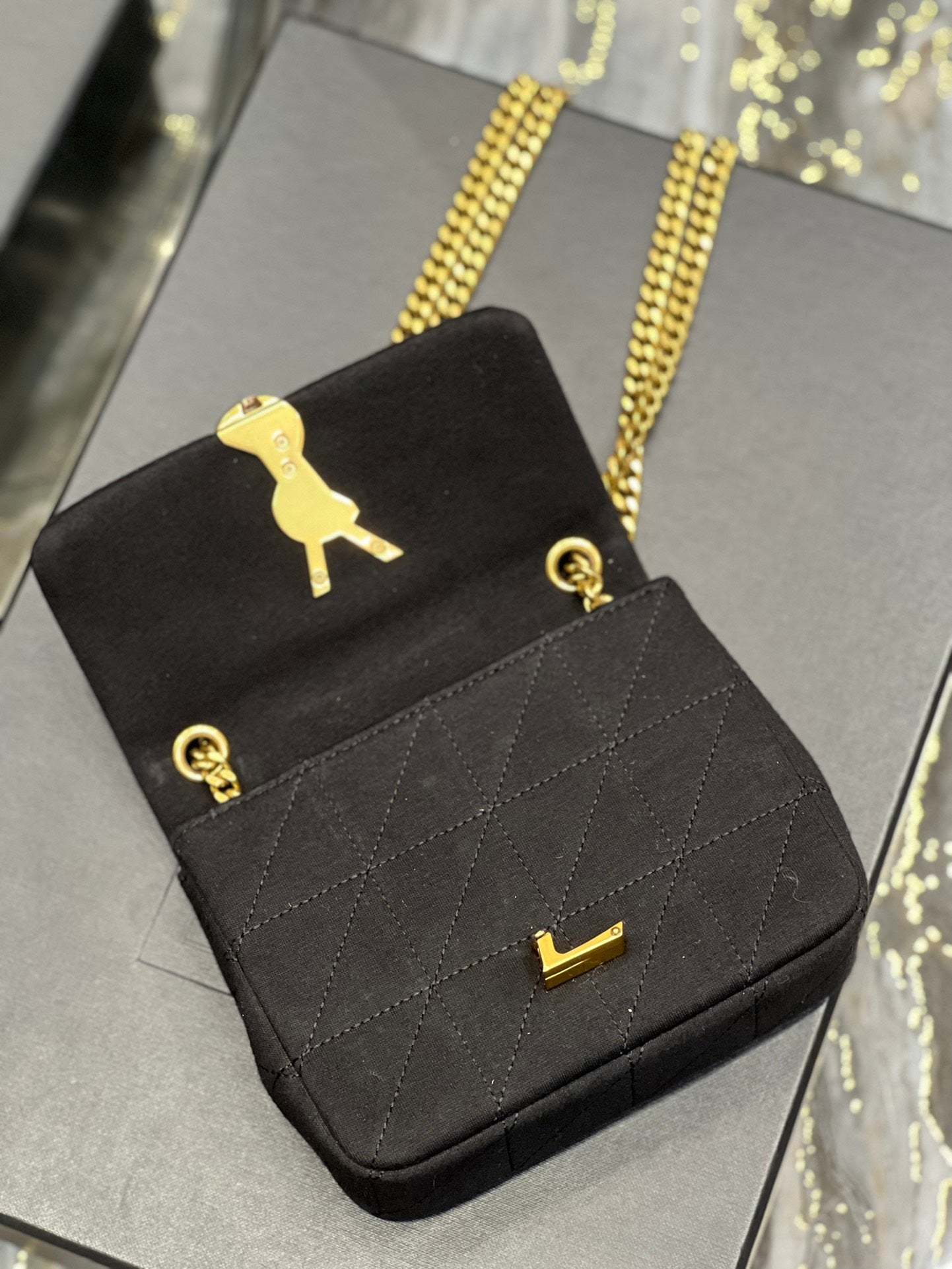 YSSL Jamie Mini Chain Bag Black For Women, Women’s Bags 6.9in/17.5cm YSL 6981622F9271000