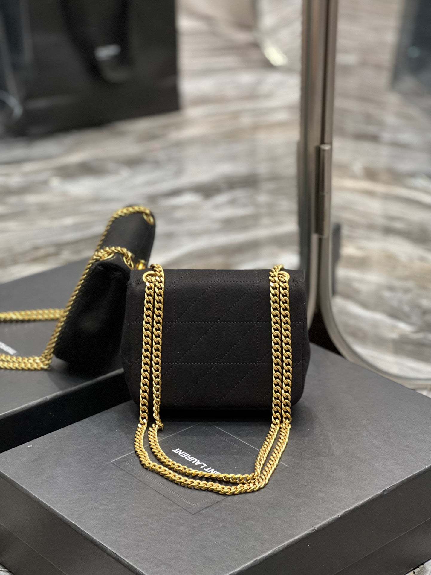 YSSL Jamie Mini Chain Bag Black For Women, Women’s Bags 6.9in/17.5cm YSL 6981622F9271000