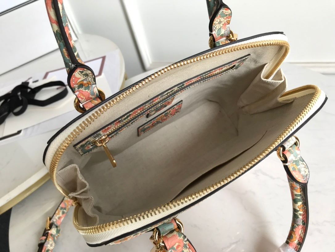 gg Horsebit 1955 Small Top Handle Bag Printing Liberty For Women 10in/25cm gg 620850