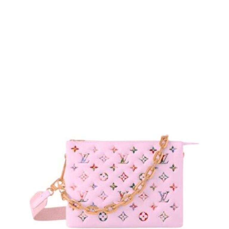 LUV BOLSO COUSSIN PM MONOGRAM LIGHT PINK 26CM