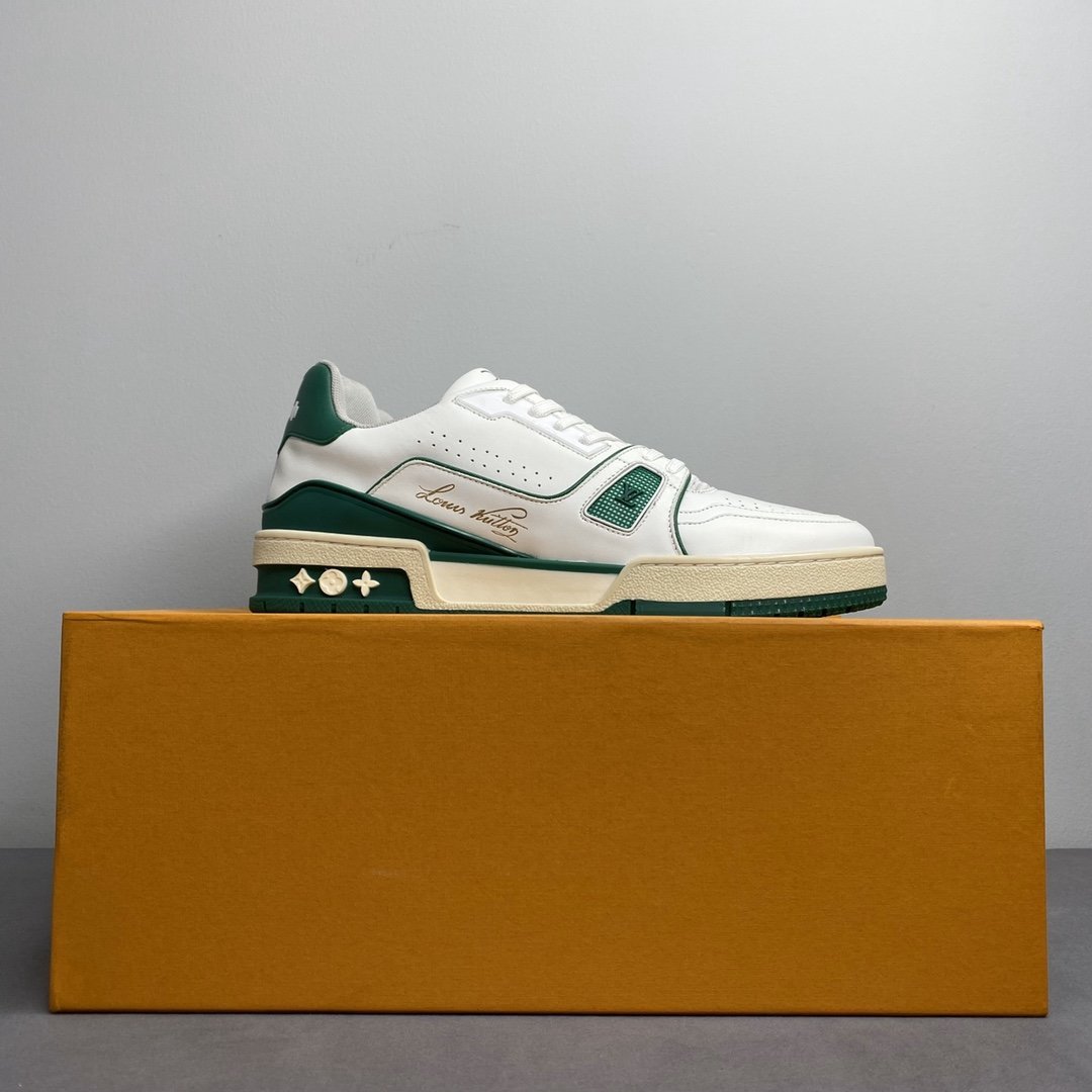 LUV TRAINER SNEAKER MIX OF MATERIALS WHITE/GREEN