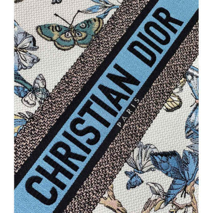 Large Book Tote Toile De Jouy Mexico Embroidery M1286