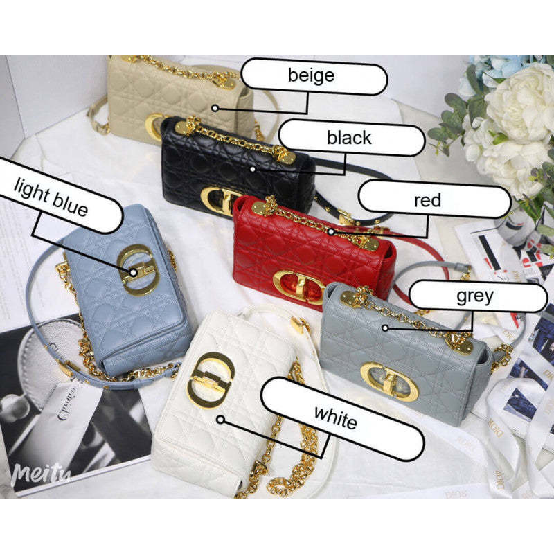 Small Caro Bag in Supple Cannage Calfskin M9241