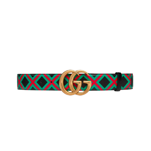 GG DOUBLE G CROSS PRINT BELT 3.8CM