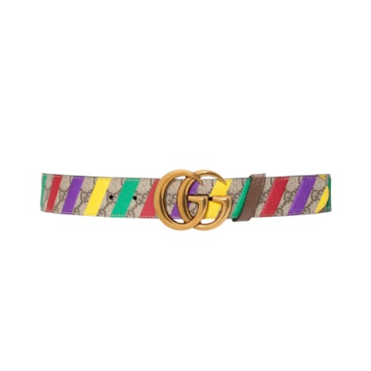 GG DOUBLE G STRIPE PRINT BELT 3.8CM