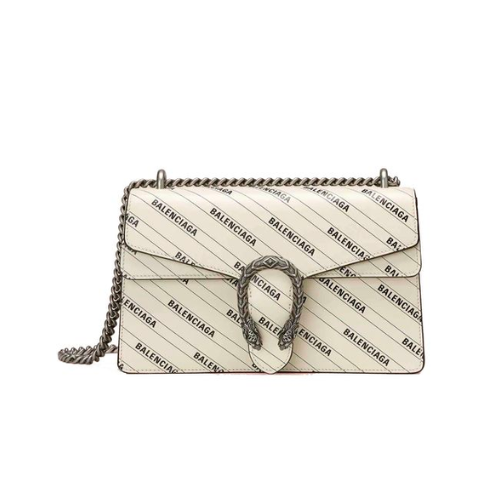 GG X BALENCIAGA THE HACKER PROJECT SMALL DIONYSUS BAG WHITE 28CM