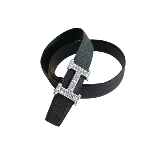 HM TOUAREG LEATHER BELT BLACK 38MM