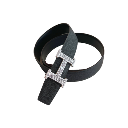 HM TOUAREG LEATHER BELT BLACK 38MM