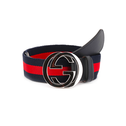 GG'S WEB BELT WITH G BUCKLE NAVY 4CM 411924 H917N 8497