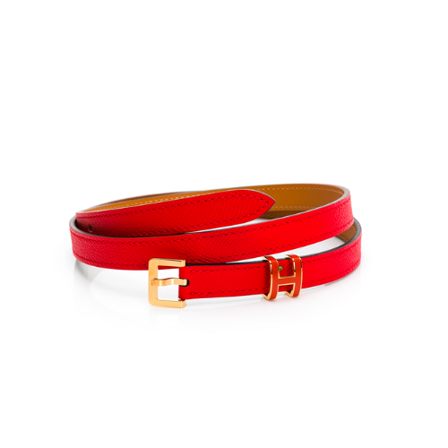 HM LEATHER  BELTS POP H RED 15MM