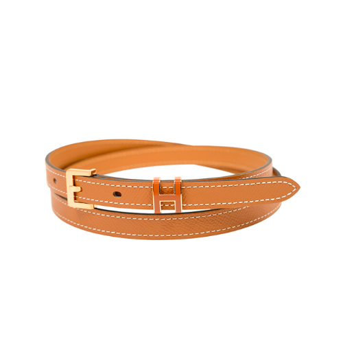 HM LEATHER  BELTS POP H BROWN 15MM