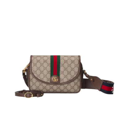 GG OPHIDIA MINI CROSS BODY BAG BEIGE 23CM