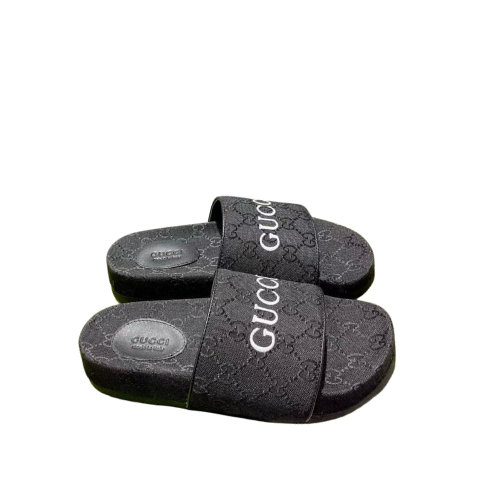SANDAL GG BLACK SANDAL WOMEN'S GG CANVAS SLIDE