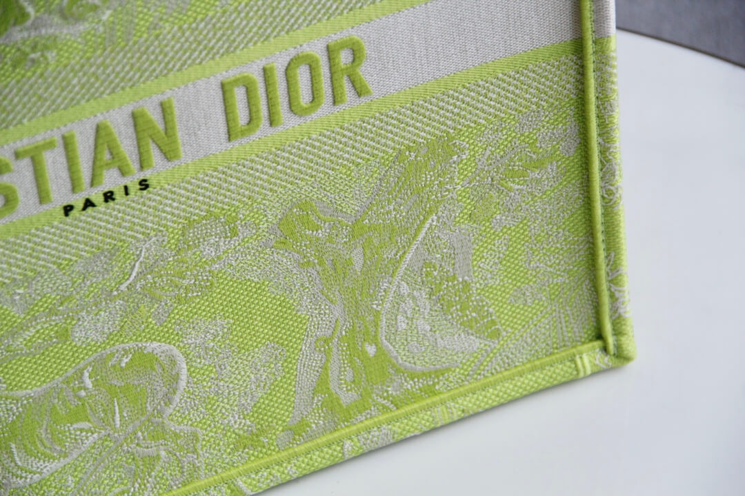 DO1286 Book Tote grass green big size 36.5CM 41.5CM Embroidery LOGO