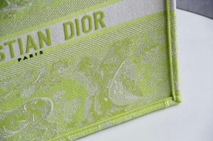 DO1286 Book Tote grass green big size 36.5CM 41.5CM Embroidery LOGO