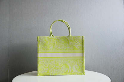 DO1286 Book Tote grass green big size 36.5CM 41.5CM Embroidery LOGO