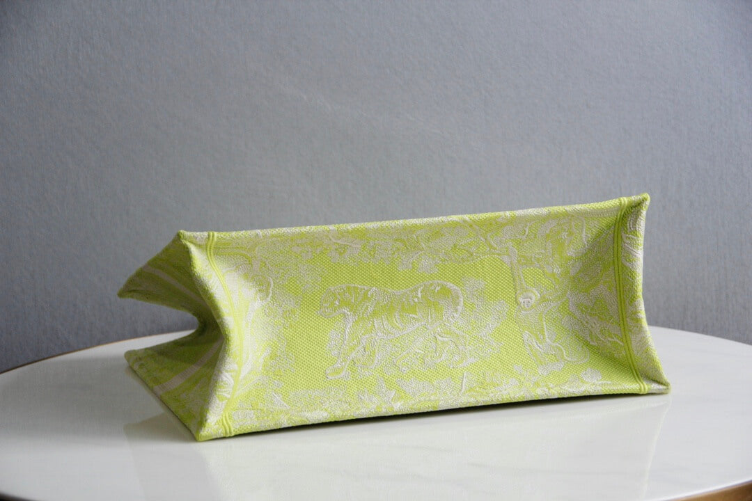 DO1286 Book Tote grass green big size 36.5CM 41.5CM Embroidery LOGO