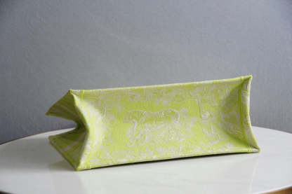 DO1286 Book Tote grass green big size 36.5CM 41.5CM Embroidery LOGO