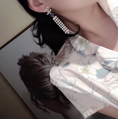 CC STRASS BLUE CRYSTAL EARRINGS