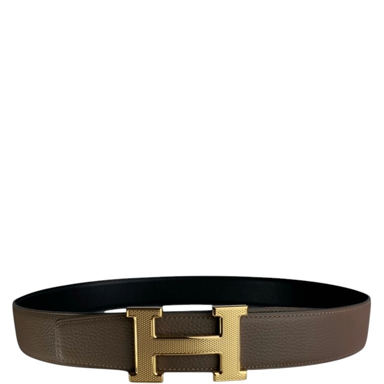 HM BELT TOGO SWIFT GOLD BUCKLE LIGHT BROWN 38MM