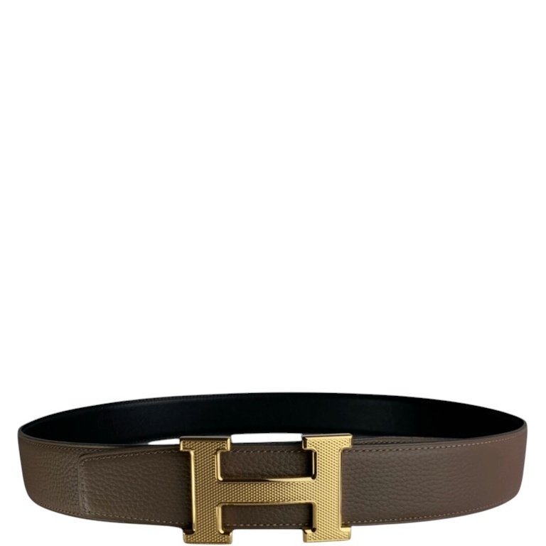 HM BELT TOGO SWIFT GOLD BUCKLE LIGHT BROWN 38MM