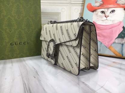 GG X BALENCIAGA THE HACKER PROJECT SMALL DIONYSUS BAG WHITE 28CM