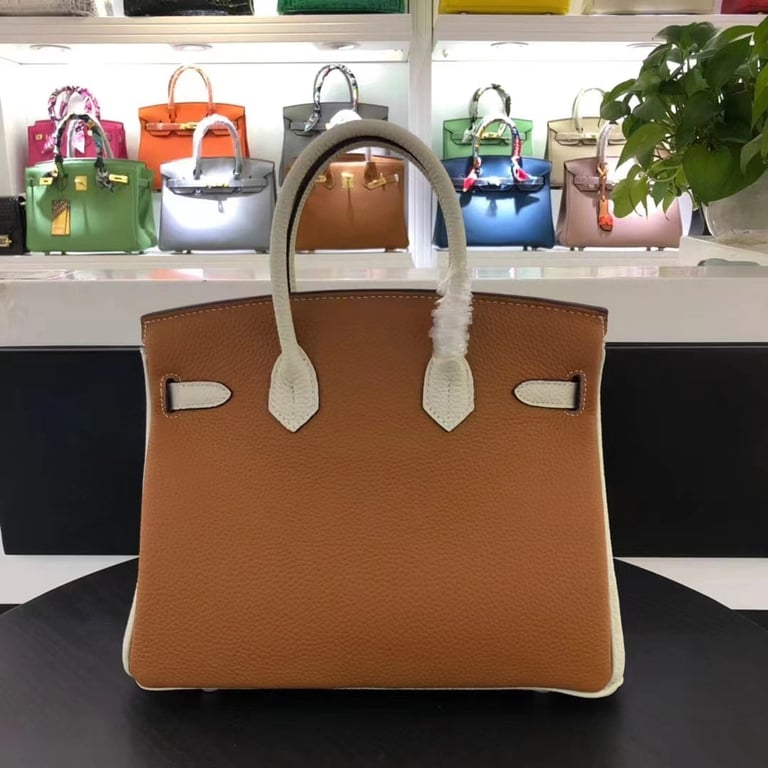 HM BIRKIN TOGO LEATHER GOLD HARDWARE BROWN 30CM