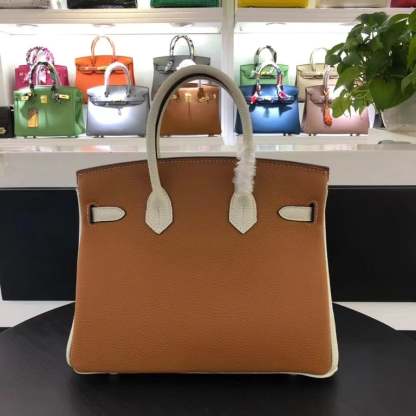 HM BIRKIN TOGO LEATHER GOLD HARDWARE BROWN 30CM