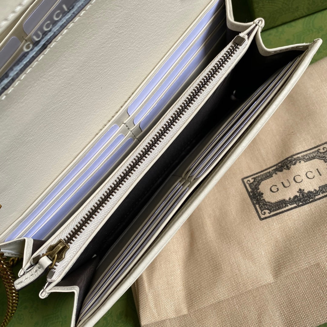 gg Diana Chain Wallet With Bamboo White For Women, Women’s Bags 7.4in/19cm gg 658243 17Q0T 9022