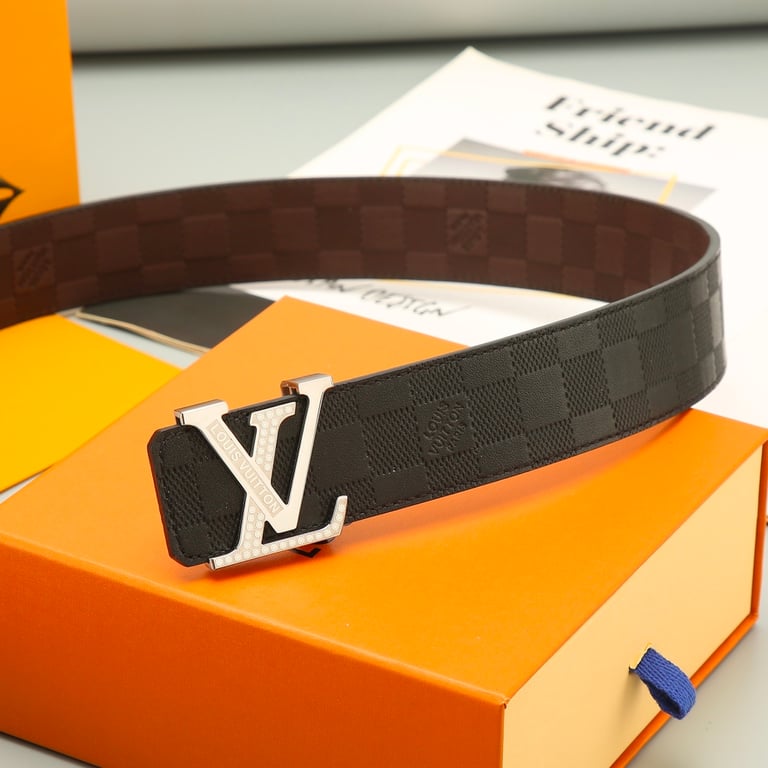 LUV INITIALS 40MM REVERSIBLE BELT SILUVER BUCKLE