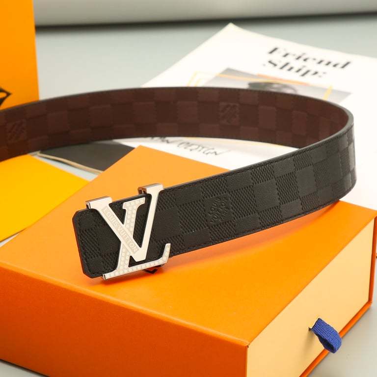 LUV INITIALS 40MM REVERSIBLE BELT SILUVER BUCKLE