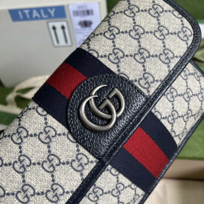 gg Ophidia Belt Bag Beige And Blue gg Supreme Canvas For Men 9in/22cm gg 674081 96IWN 4076