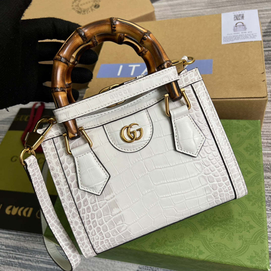 gg Diana Mini Tote Bag White For Women, Women’s Bags 7.9in/20cm gg