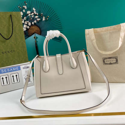 gg Jackie 1961 Medium Tote Bag White For Women 12in/30cm 649016 0YK0G 9022