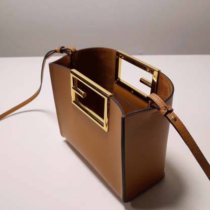 FI Way Small Brown Bag For Woman 17.5cm/7in