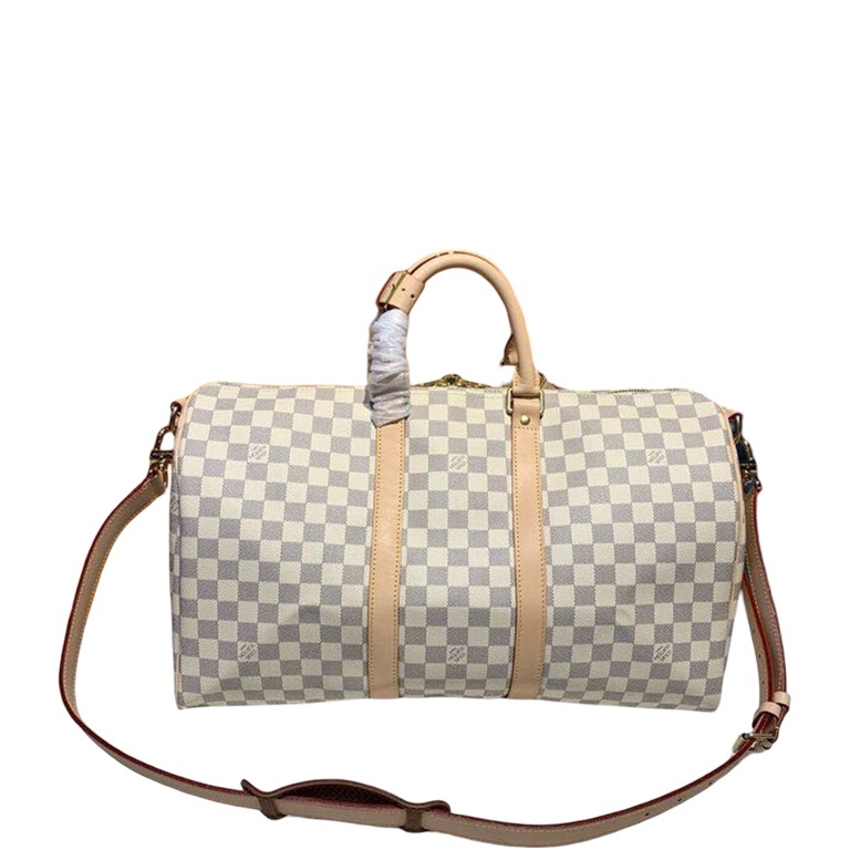 LUV KEEPALL BANDOULIERE 45 DAMIER AZUR CANVAS 17.7IN/45CM LV N41430
