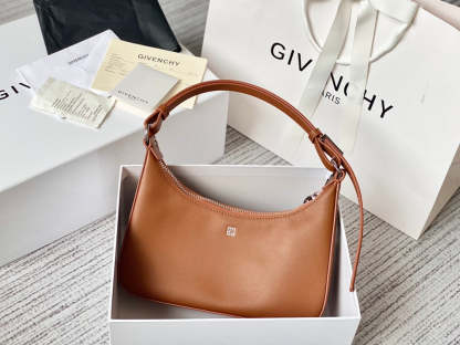 gv Small Moon Cut Out Bag Caramel Brown For Women, Handbags, Shoulder Bags 9.8in/25cm GVC