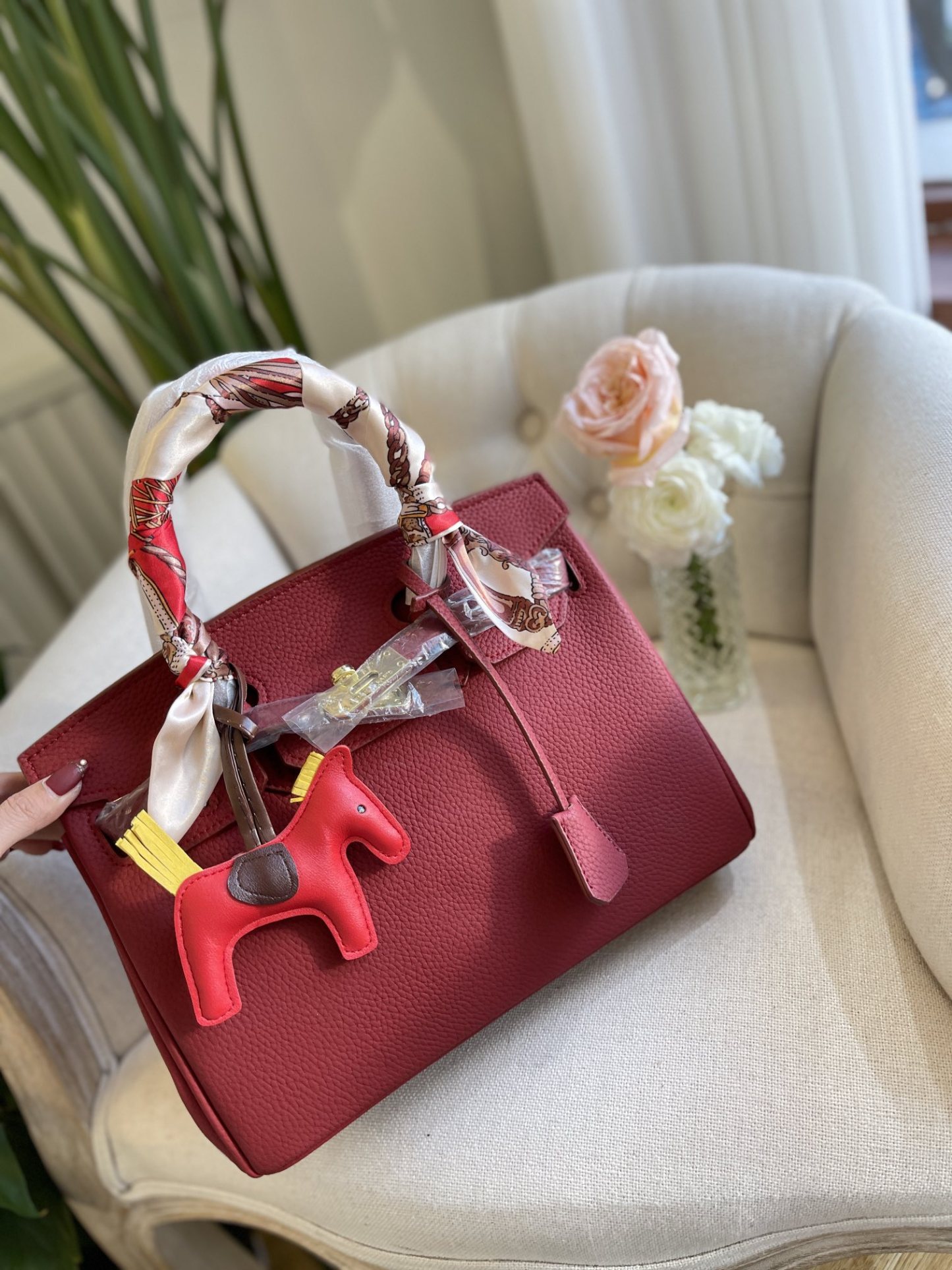 HM BIRKIN 35 TOGO LEATHER GOLD HARDWARE CRIMSON 35CM